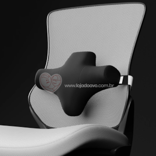 Almofada Ortopédica Lombar TBK - Carvão