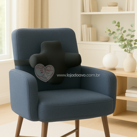 Almofada Ortopédica Lombar TBK - Carvão