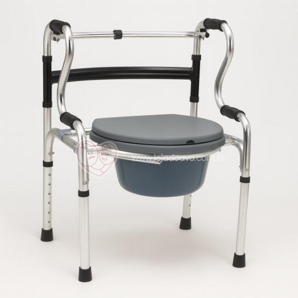 Andador 3 em 1 para Idosos - Banho e Sanitário