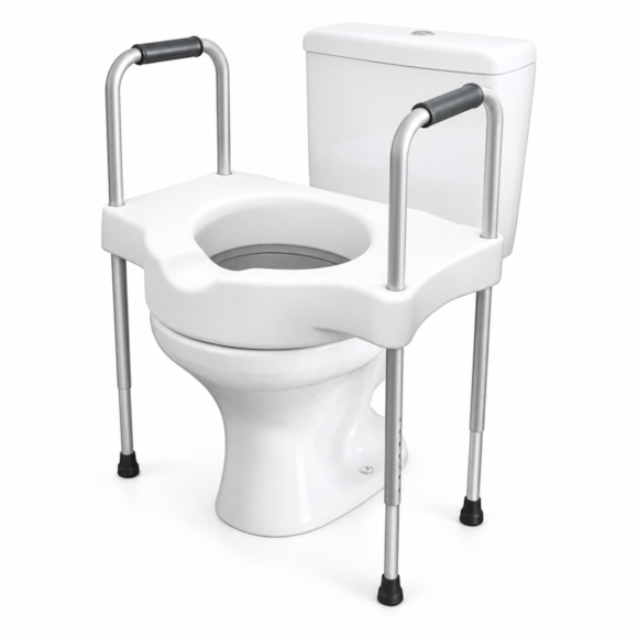 Assento Elevado para Vaso Sanitário 10 cm com Alças Laterais