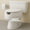Assento Sanitário Elevado 13,5cm Almofadado - Com Tampa