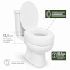 Assento Sanitário Elevado 13,5cm Almofadado - Com Tampa