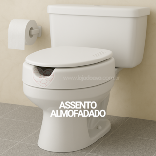 Assento Sanitário Elevado 7,5cm Almofadado
