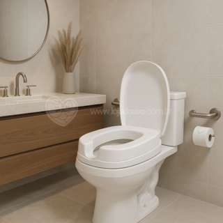 Assento Sanitário Retangular Elevado - 7,5 cm