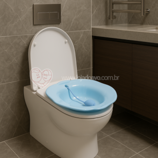 Bacia Para Banho de Assento no Vaso Sanitário - Portátil