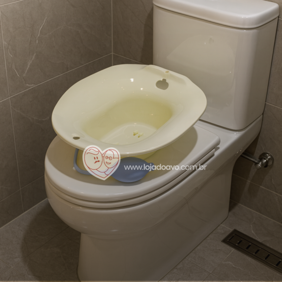 Bacia Para Banho de Assento no Vaso Sanitário - Portátil