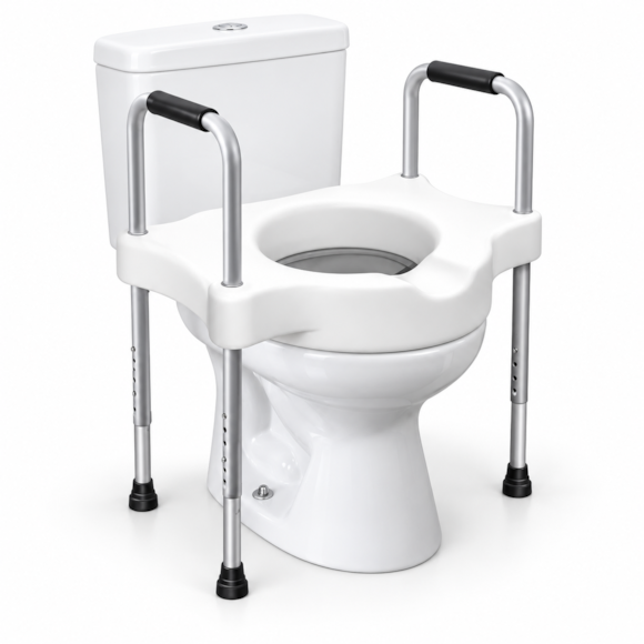 Barra de Apoio e Assento Elevado para Vaso Sanitário - Sit V