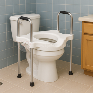 Barra de Apoio e Assento Elevado para Vaso Sanitário - Sit V