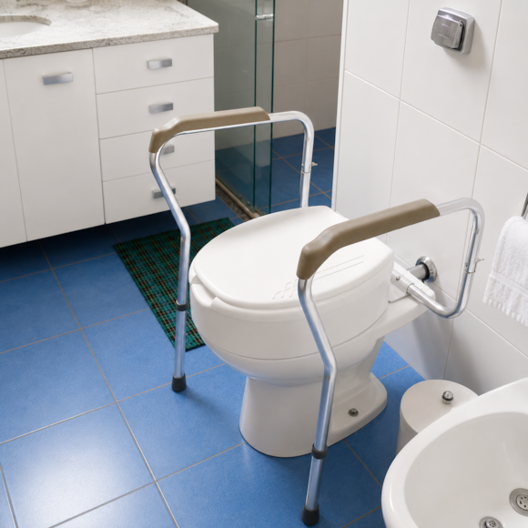 Barra de Apoio em Alumínio para Vaso Sanitário