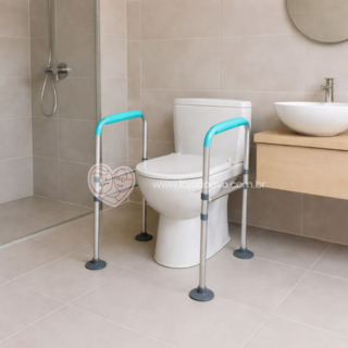 Barra de Apoio para Vaso Sanitário - Ventosa