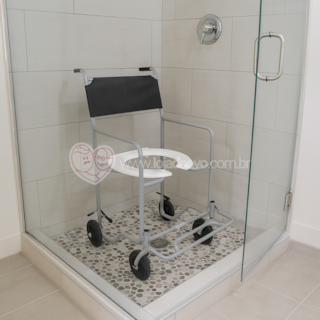Cadeira De Banho Com Apoio Para Pés Eleváveis