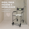Cadeira de Banho com Rodas Giratórias