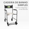 Cadeira de Banho com Rodas Giratórias