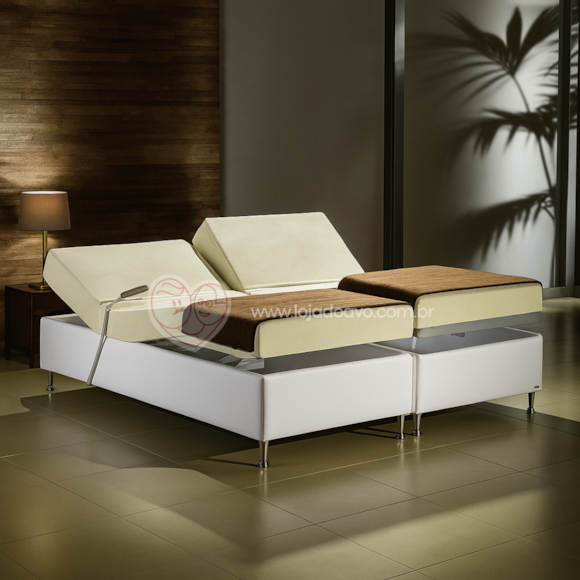 Cama Casal Motorizada Bipartida