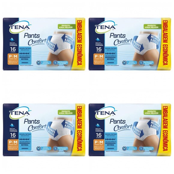 Fralda Tena Pants Confort - Kit 4 Pacotes