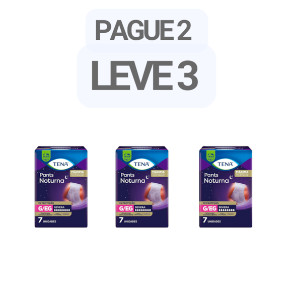 PAGUE 2 LEVE 3 - Fralda Pants Noturna com 7 unidades