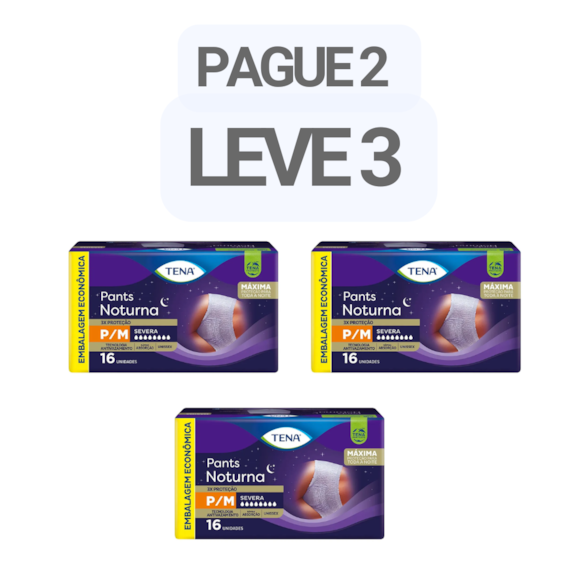 PAGUE 2 LEVE 3 - Fralda Tena Pants Noturna