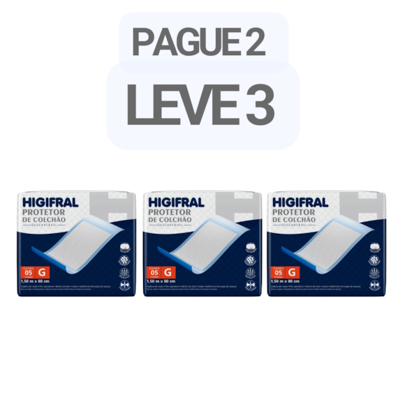 PAGUE 2 LEVE 3 - Lençol Descartável Higifral