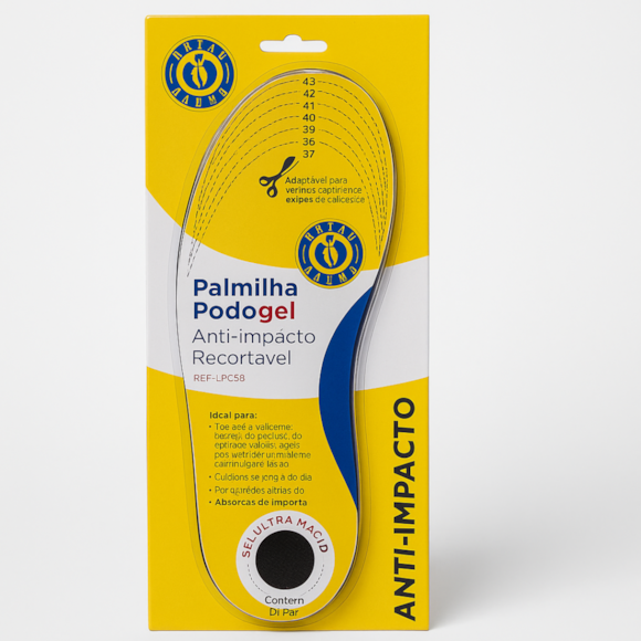 Palmilha Podogel Anti-impacto Recortável